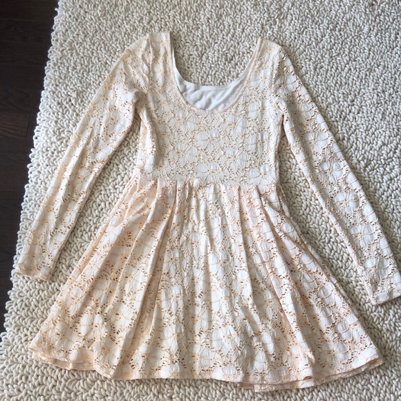 Free People Lace Skater Dress WORN ONCE - Picture 2 of 4